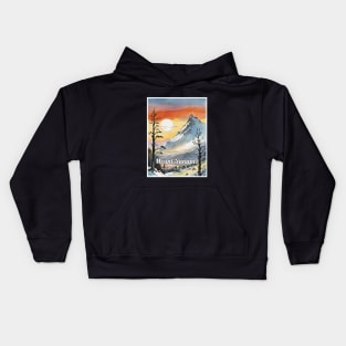 Mount Sunapee ski New hampshire usa Kids Hoodie